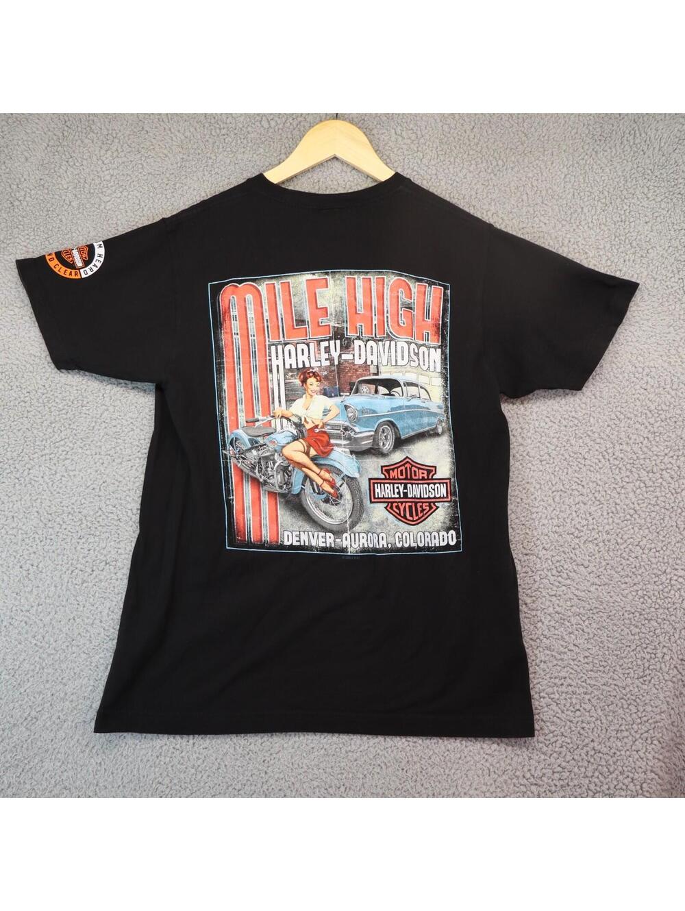 Harley-Davidson Mile High Shirt Medium 2023 Denver Dbl Sided - Picture 7 of 7